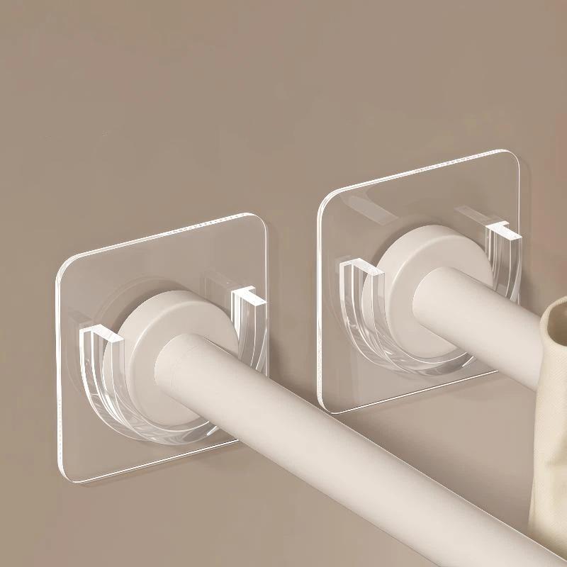 Curtain Rods - Soportes Transparentes Autoadhesivos para Barra de