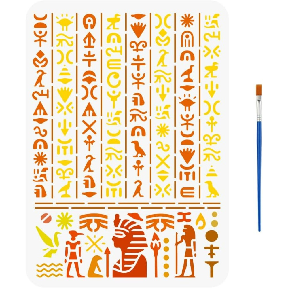 Paint Brush - Plantilla de escritura egipcia antigua con