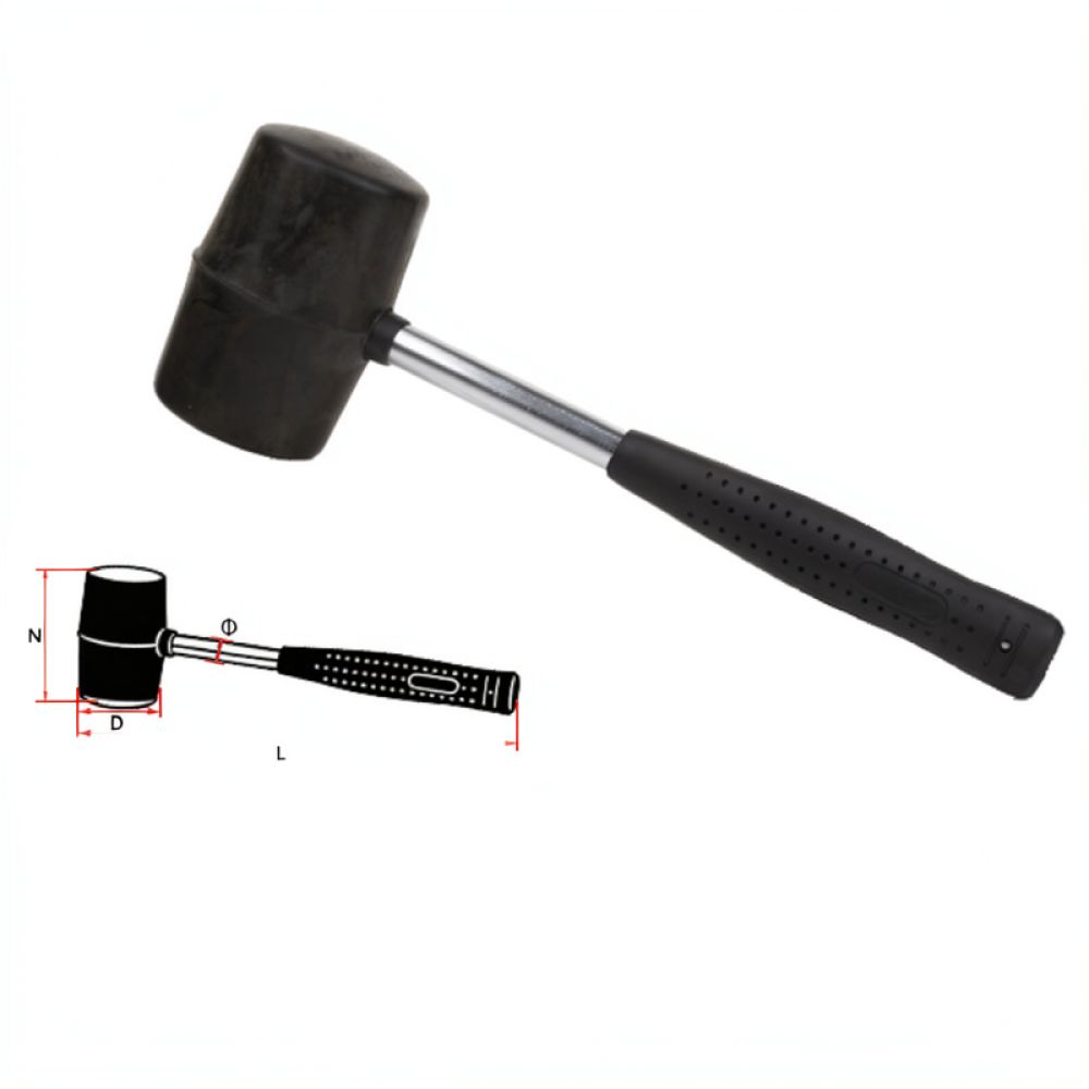 Home Improvement Mark - Martillo de goma ergonómico para el