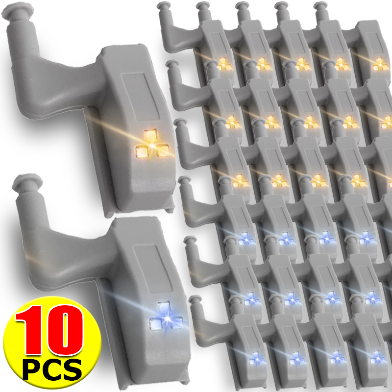 Cabinet Hinges - 1/10 unidades Lámparas LED de bisagra