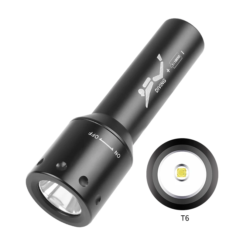 Light Switch - Nueva Linterna de Buceo LED T6