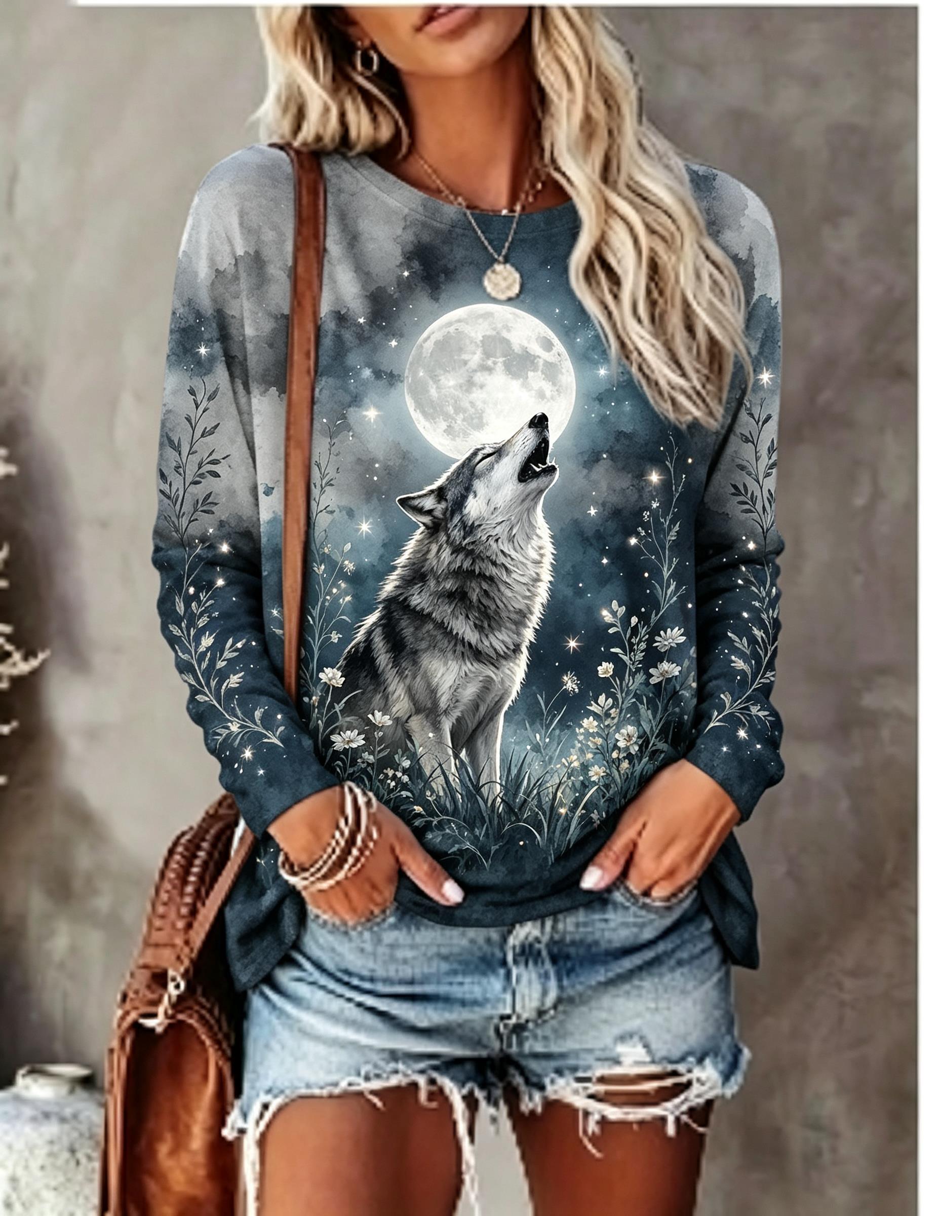 Wallpaper - Camiseta de manga larga para mujer