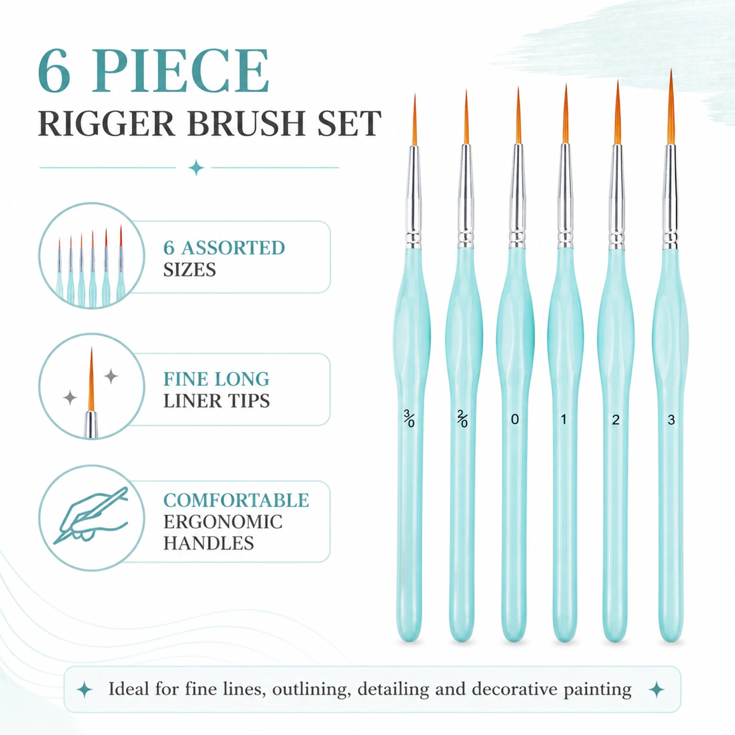 Juego de 6 pinceles de pintura - Paint Brush reseña y precio