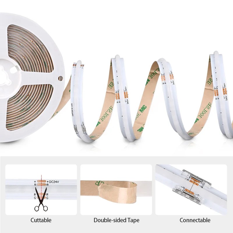 Tira de LED RGB Flexible FCOB  - Led Strip Lights reseña y precio