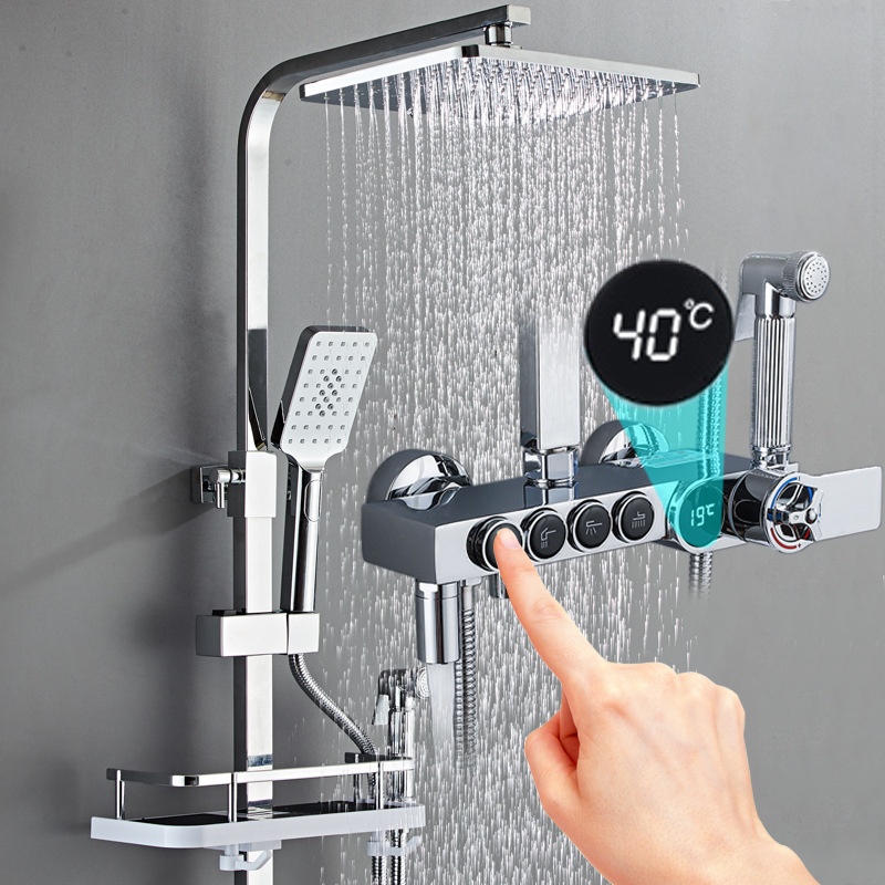 Juego de ducha de latón con pa - Faucet reseña y precio