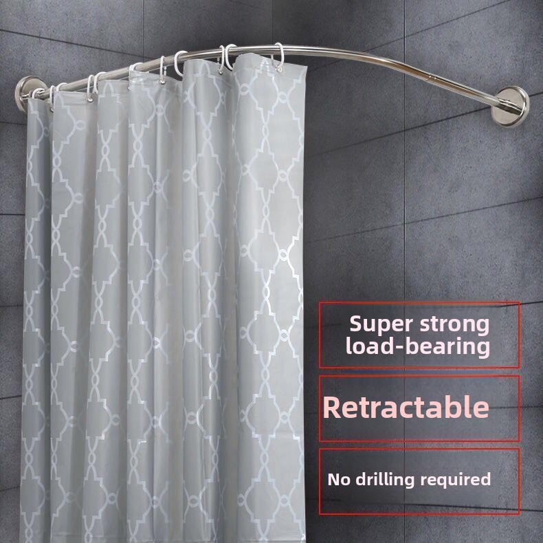 Barra de Ducha Curva para Baño - Curtain Rods reseña y precio