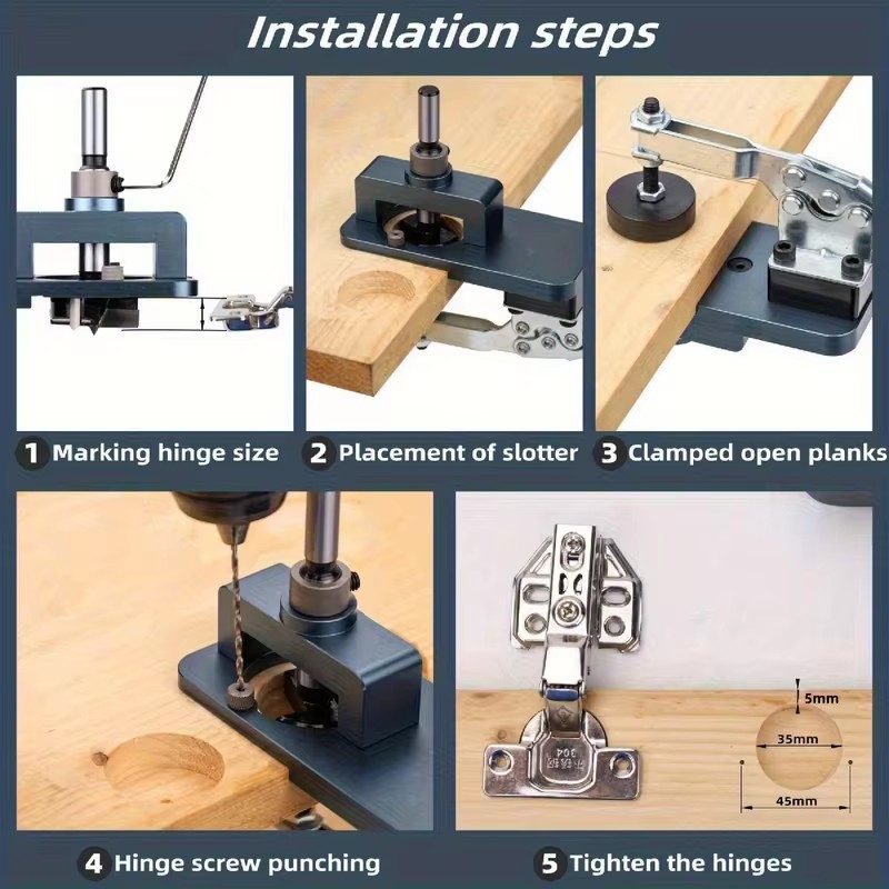 Abrazadera guía de perforación - Cabinet Hinges reseña y precio