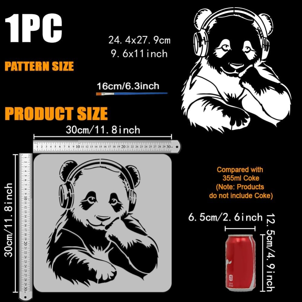 Plantilla de Panda con pincel  - Paint Brush reseña y precio