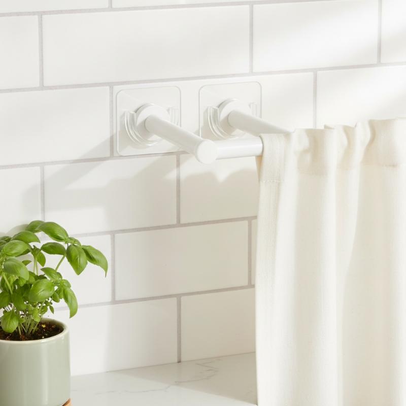 4 ganchos adhesivos transparen - Curtain Rods reseña y precio