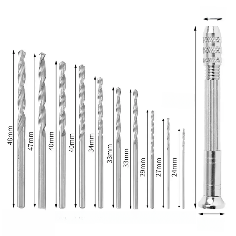 Mini taladro manual de 0.8-3.0 - Drill Bits reseña y precio