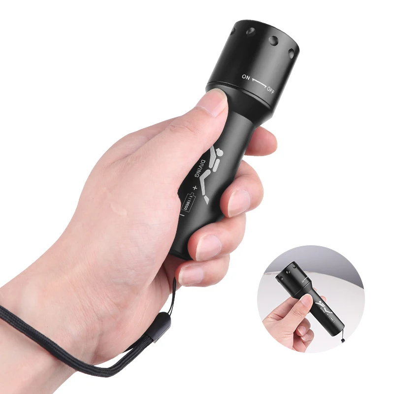 Nueva Linterna de Buceo LED T6 - Light Switch reseña y precio