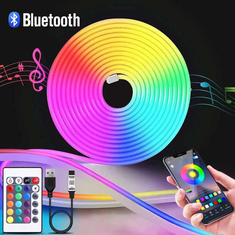 Tira de luces LED de neón RGB  - Led Strip Lights reseña y precio